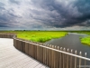 Dreigende lucht boven de Onlanden