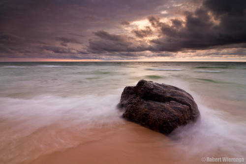 Stormachtig Lake Michigan