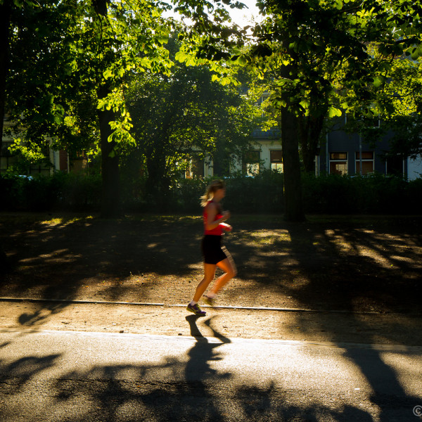 Hardloopster in Noorderplantsoen