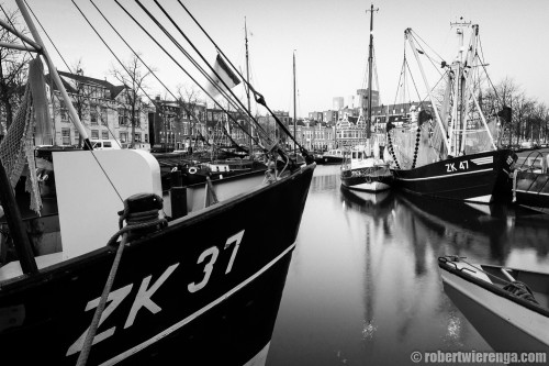 Vissersboten op de Hoek van Ameland